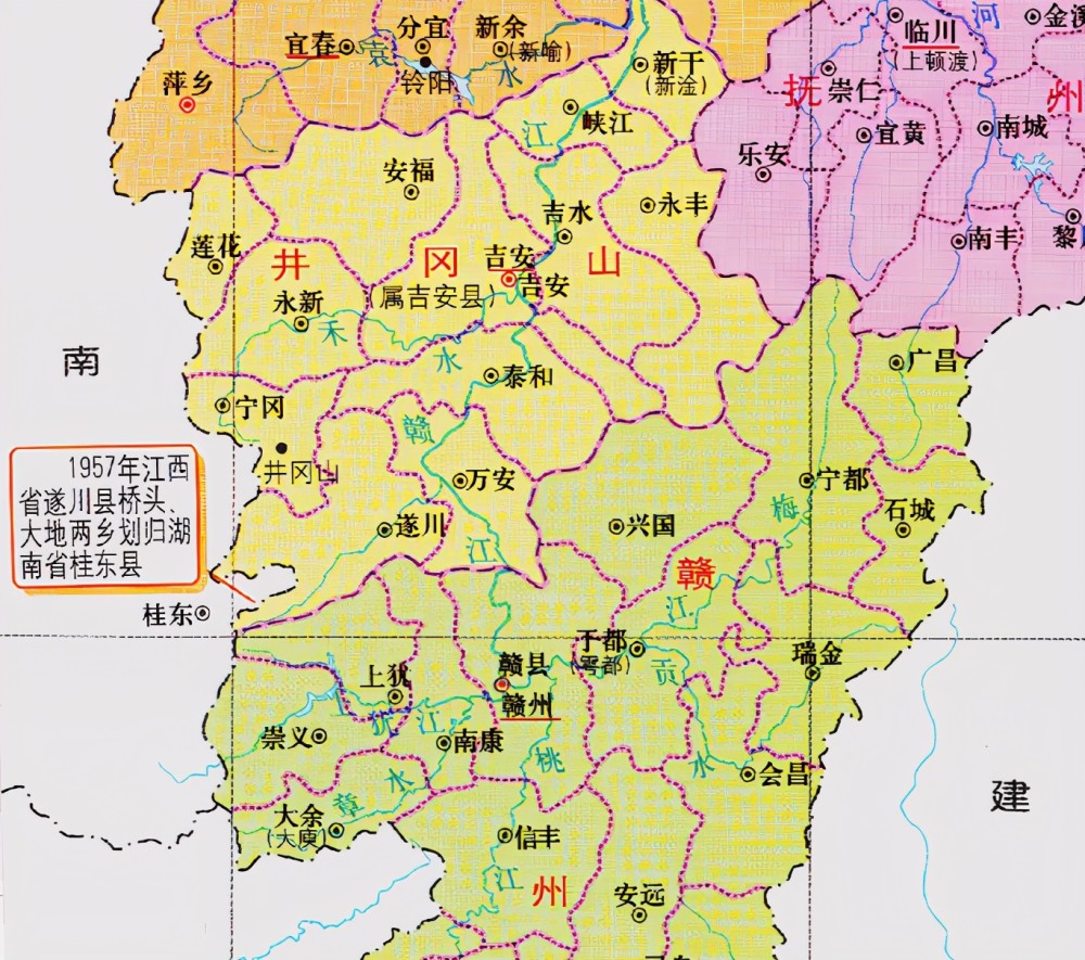 湖南與江西的區劃調整當年的12個鄉鎮為何分給了江西省