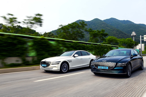 试驾现代捷尼赛思g80电动版豪华中型行政级