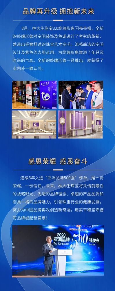 林大生珠宝连续5年荣膺"亚洲品牌500强"!