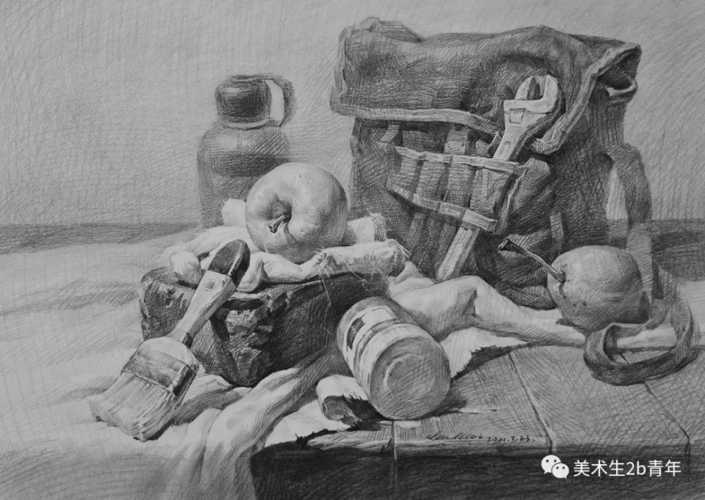 初学者注意丨如何处理素描静物中画面"灰"的这一问题?_腾讯新闻