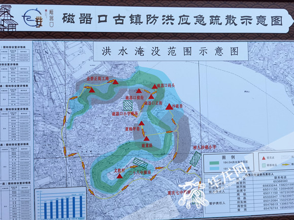 嘉陵江磁器口水位預計今夜超警 攤販已撤離 臨江商戶已做好準備