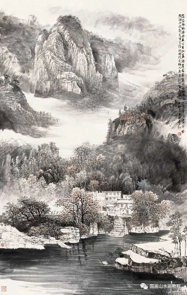 国画山水国画名家王中年山水画作品赏析