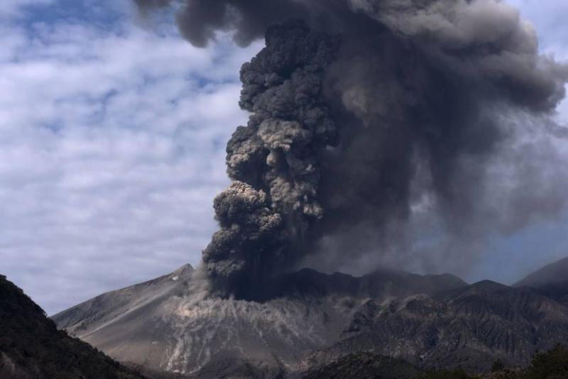 日本樱岛火山喷发