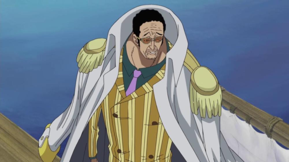 就在之后随着白胡子的死亡,众人掩护路飞逃走,黄猿此时八尺琼勾玉