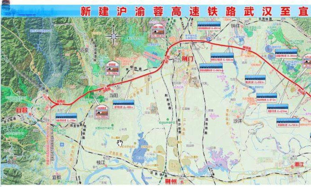 沿江高铁汉川路线图图片