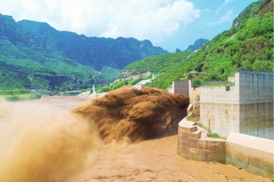 沁河发生特大洪水河口村水库拦洪削峰减轻下游压力
