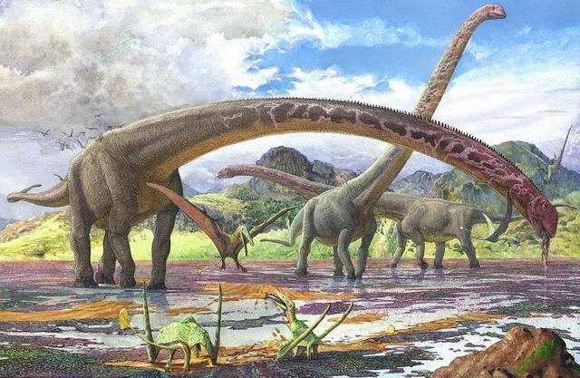 恐龙时代生态复原图(图片来源:http://wwwgxmuou