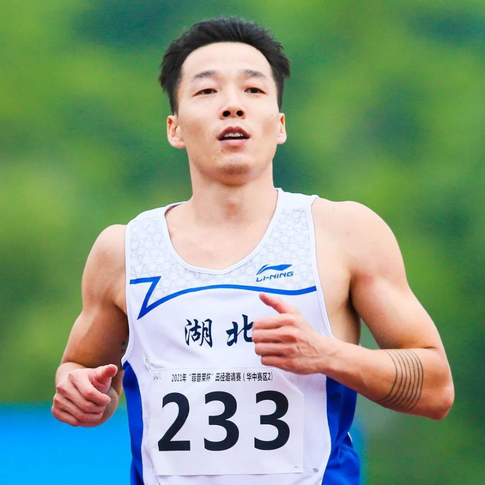 吴智强1994年4月在刚结束的2021年田径邀请赛男子100米决赛中,湖北