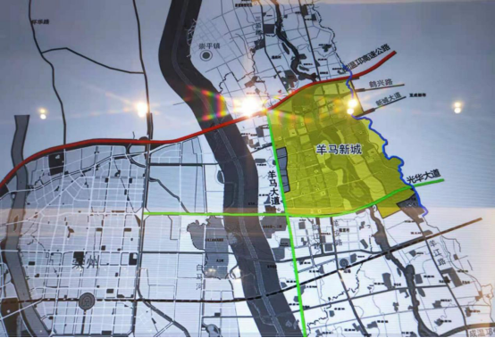 先看地理位置,羊马新城位于崇州与温江交接地,西距崇州市区约5公里,东
