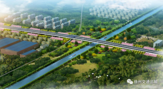 沛县518国道跨丰沛铁路大桥及接线工程加快施工进度