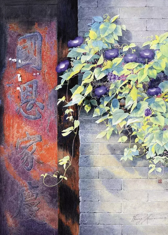 黄有维水彩故宫令人叹为观止