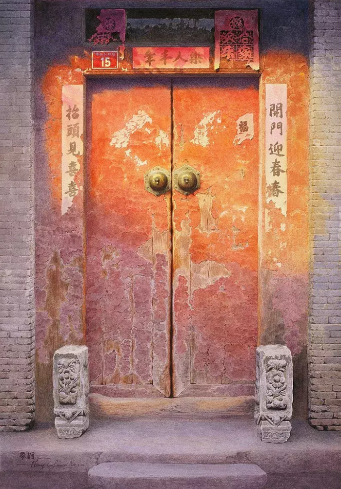 黄有维水彩故宫令人叹为观止
