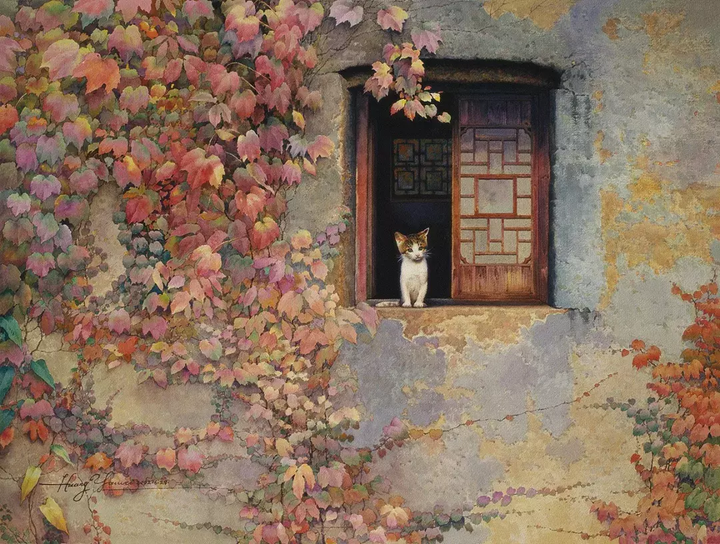 浑然天成之美却能感受到人的气息黄有维描绘的场景中通常没有人物出现