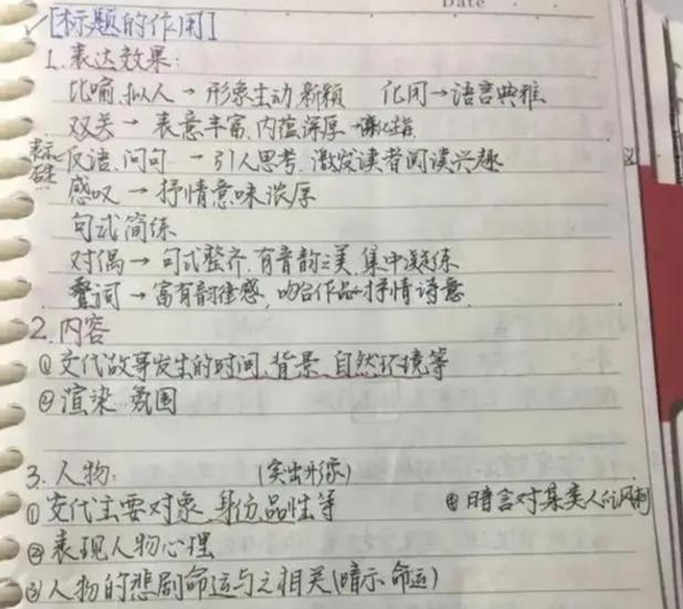 语文146分的学霸笔记曝光字体未必多漂亮可看完叫人深感惭愧