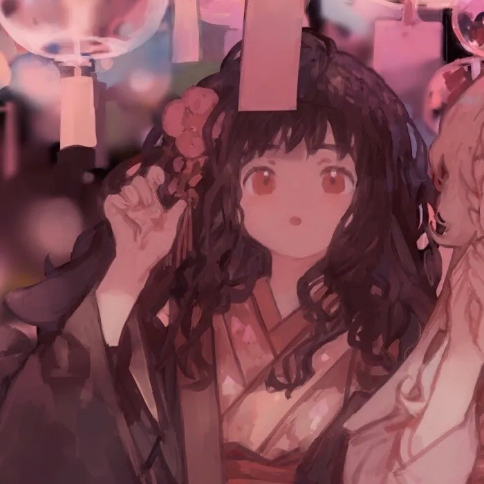 动漫闺蜜头像明月楼高休独倚酒入愁肠化作相思泪