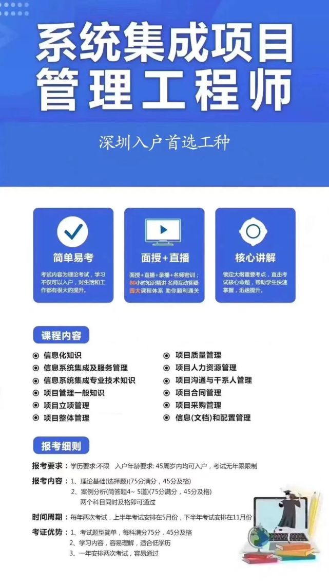 系統集成項目管理工程師中級招生簡章