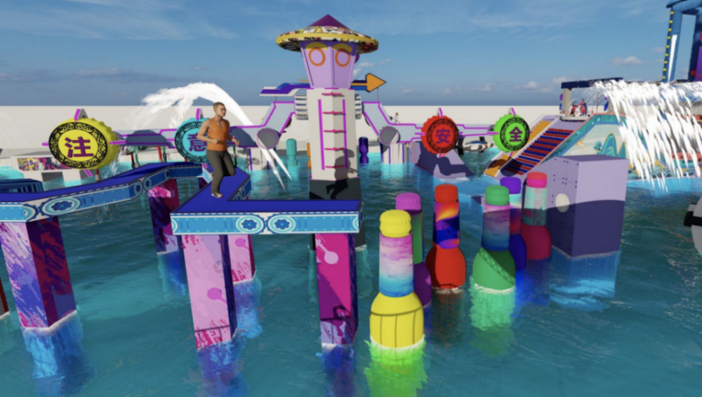 迈向胜利的道路,当然要勇敢向前冲三角魔方,矗立在前行赛道中第二关