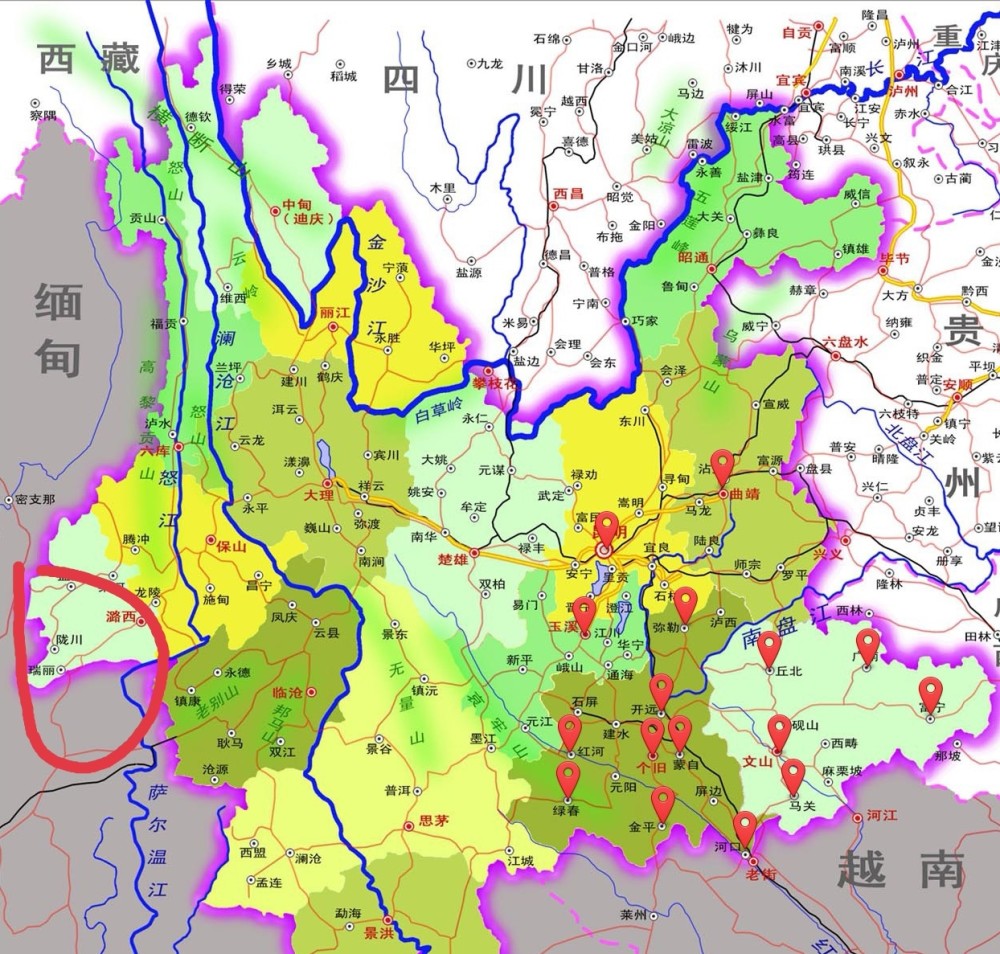 8公里,且中緬兩國居民在瑞麗和緬甸之間的跨境而居,生活和商業來往