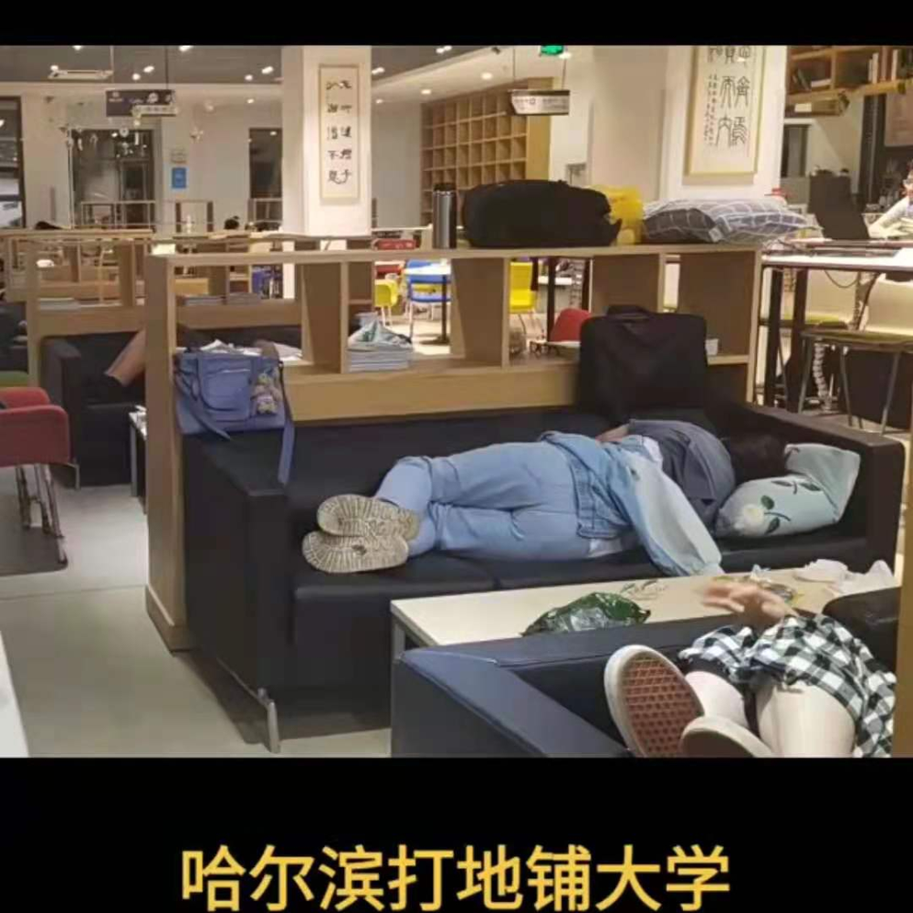 師哥勸慰哈工大打地鋪學弟:地鋪上沉澱思想,空調只會讓人頹靡!