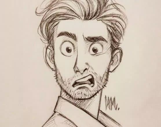 美术生的灵魂画作老师看后表情失控将速写变成表情包