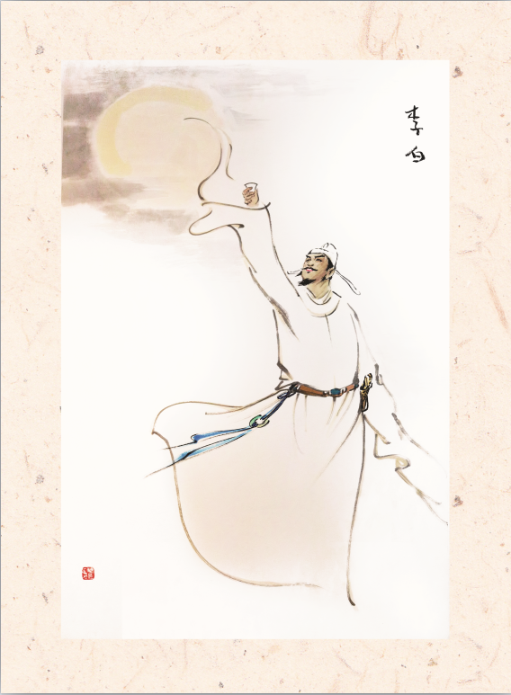 邓肖亭李白(701—762年),字太白,号青莲居士,唐代伟大的浪漫主义诗人