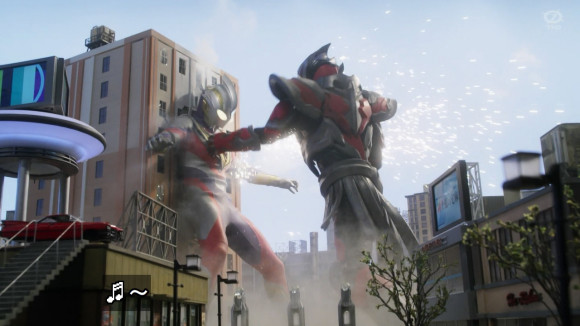 特利迦第二集黑暗三巨人之一达贡首秀特利迦变身强力型对抗