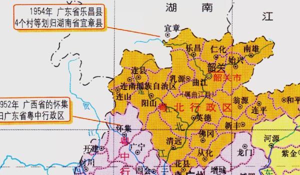 广东与湖南的区划调整当年的6个乡村为何分给了湖南省