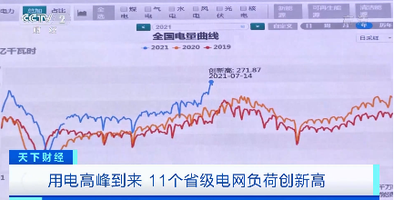 用电高峰到来11个省级电网负荷创新高