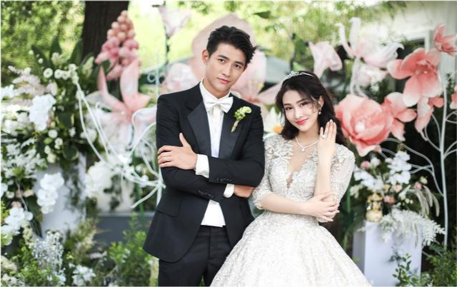 演员李子峰与女友林籽昨日大婚价值百万dr钻戒表真心超甜