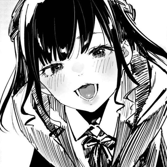 这么可爱的黑白动漫女生头像你快来看呐