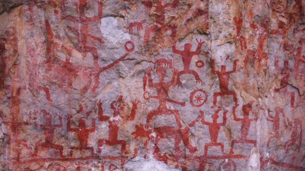 左江花山岩画分布在广西崇左市的龙州,宁明,江州,扶绥等地,在105公里