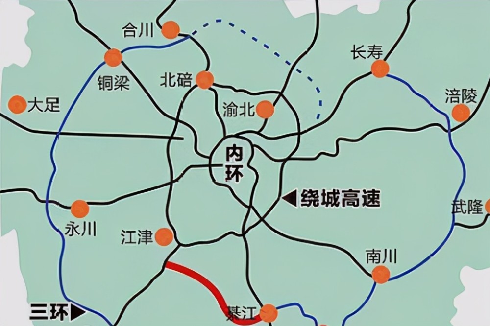 重庆人苦等23年三环线全面建成经过渝北江津等13地