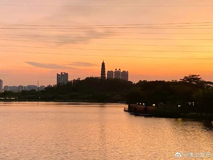 多图曝光!佛山顺德大良的落日晚霞绝美似画