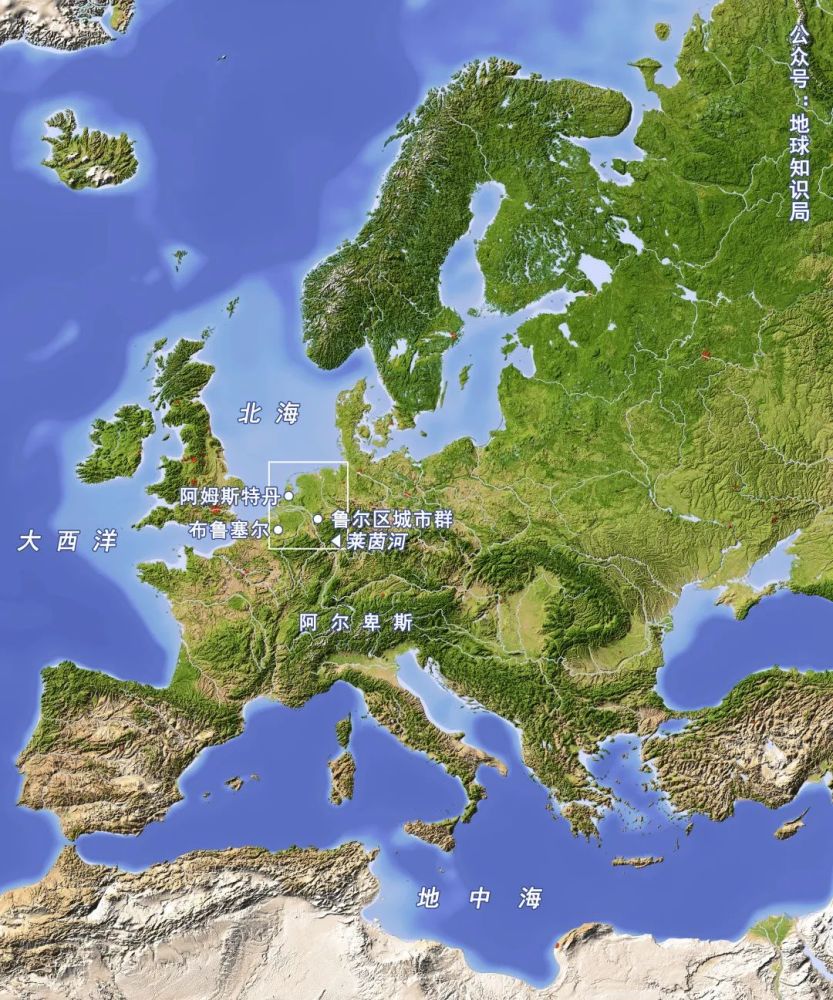 (底图:shutterstock)▼一边是的德国比利时为主的丘陵,一边是荷兰低地