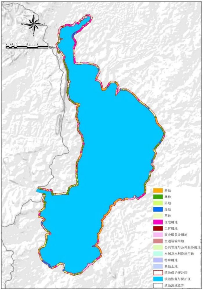 滇池保護緩衝帶土地利用現狀圖