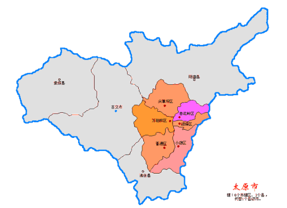 太原市六城区划分图图片
