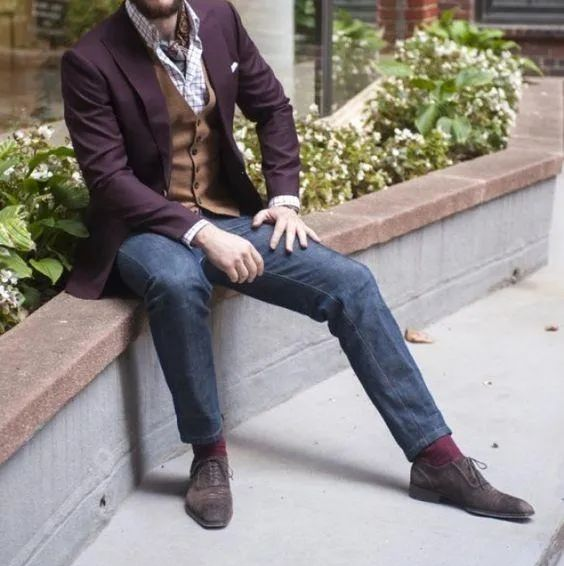 西装搭配牛仔裤教你穿出时尚型男感