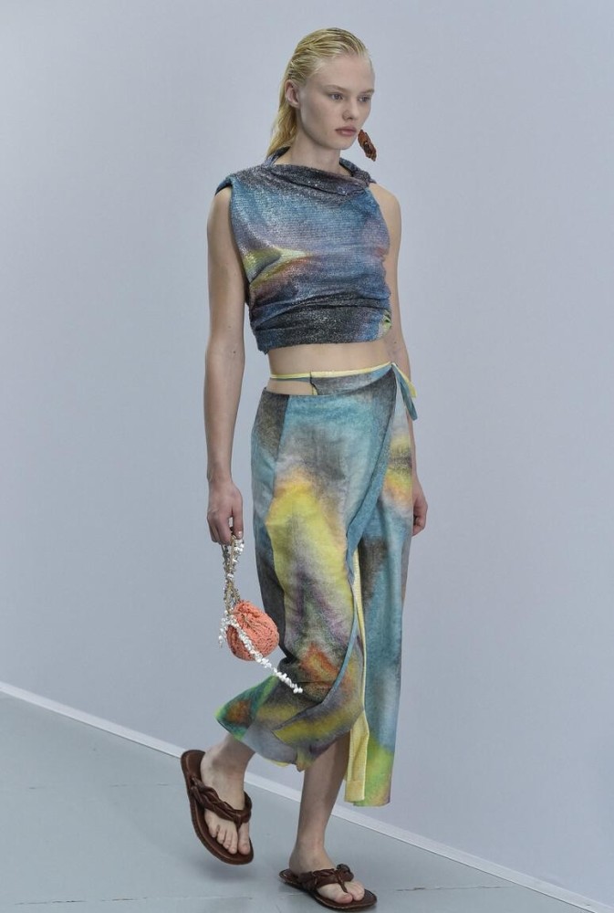 扎染服饰搭配最后介绍一下扎染服装的搭配方式,其实它是非常容易搭配