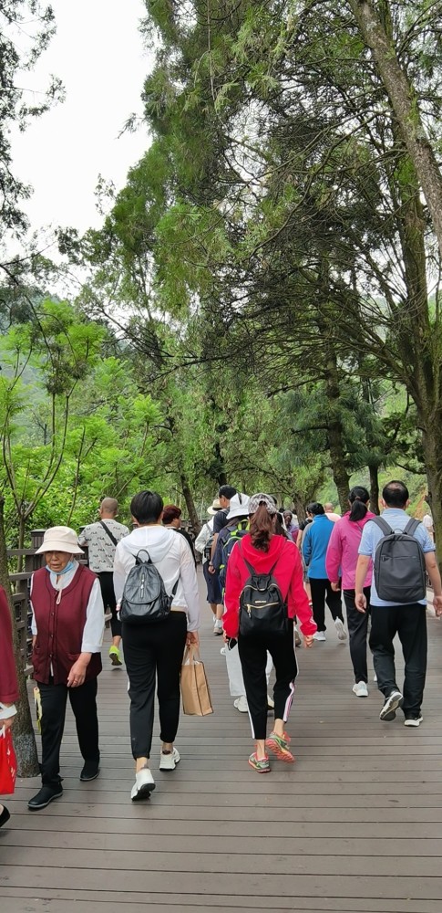 西山景区人行步道正式对外开放的第一个周末,恰逢天气不错,很多昆明