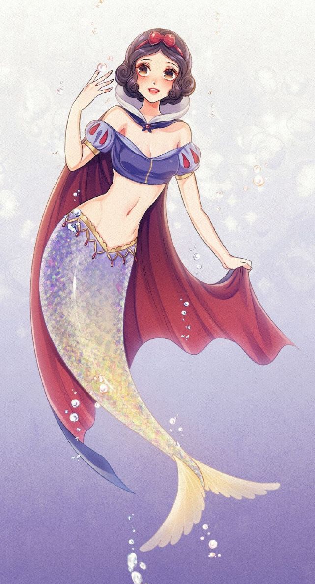 迪士尼公主"人鱼装",安娜公主量身打造,茉莉公主颜值巅峰