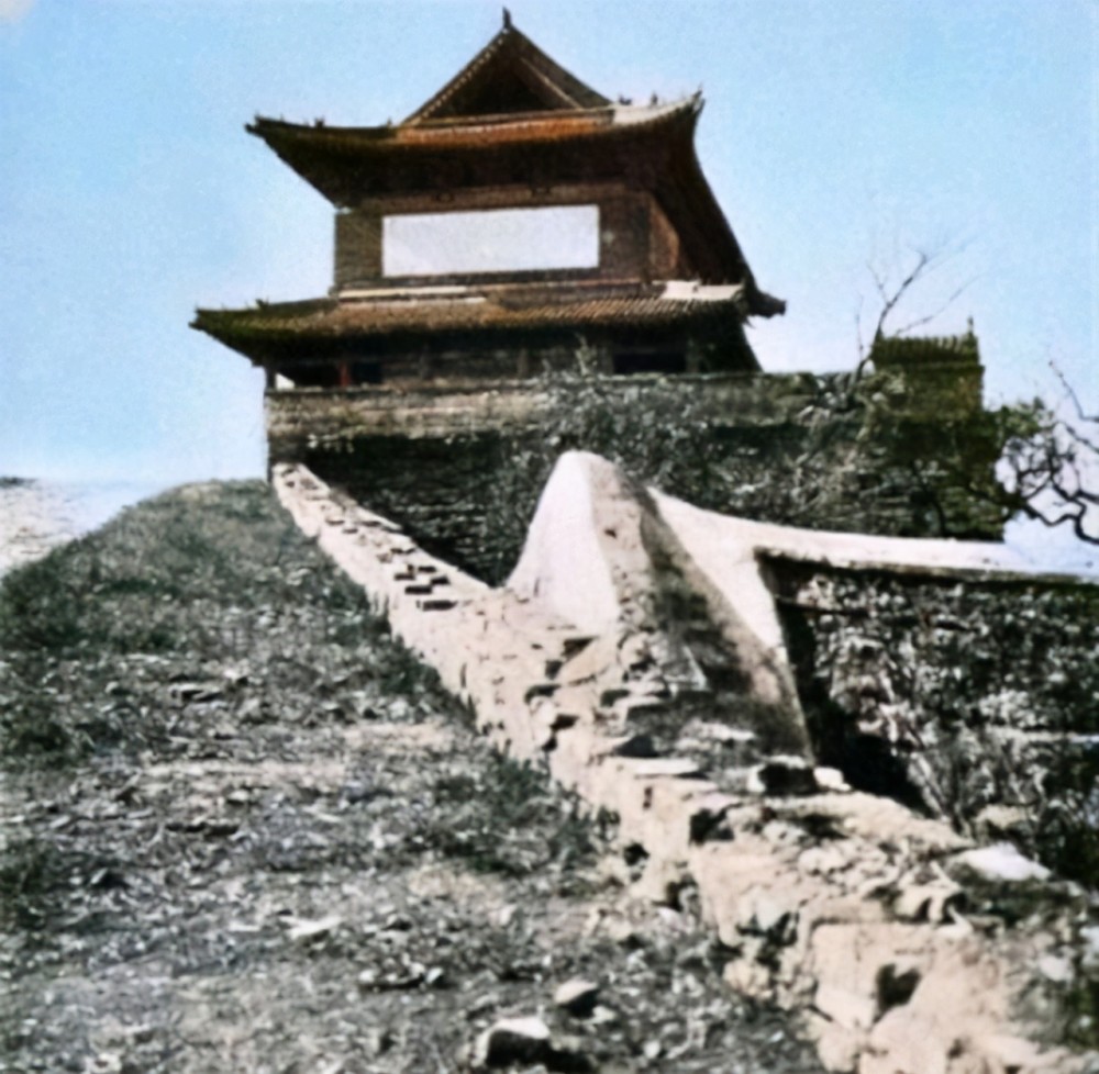 山东济南老照片90年前历史情景城墙都改成了马路