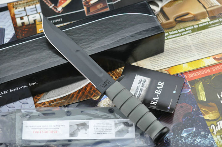 鉴赏世界名刀美国kabar卡巴5011现代全刃直刀