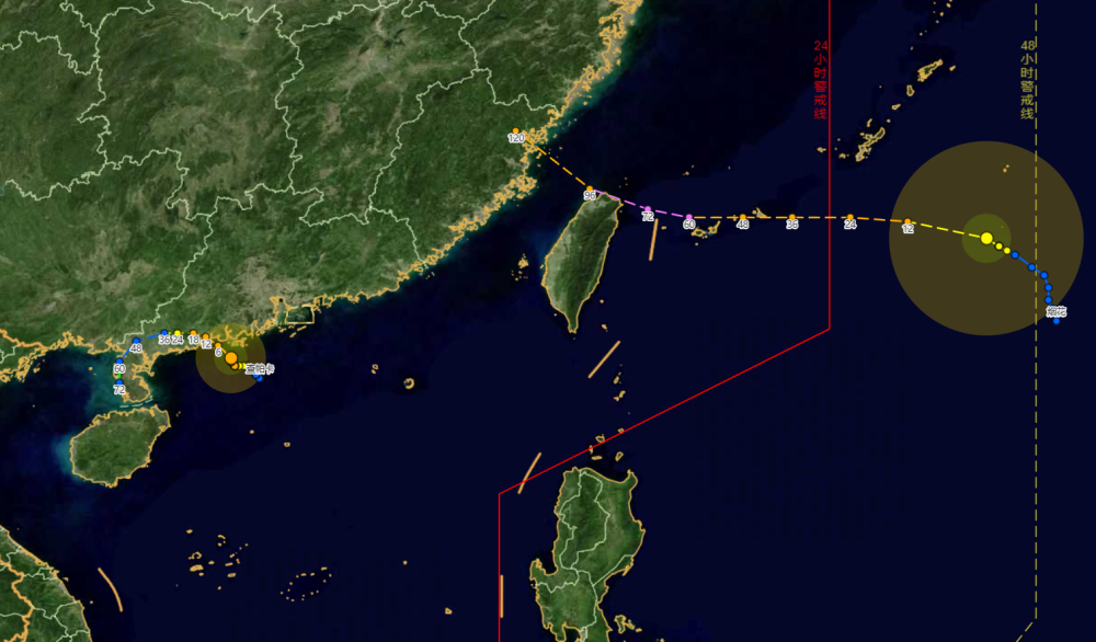 后者居上!7号台风查帕卡已达13级,即将登陆广东,烟花变化不大