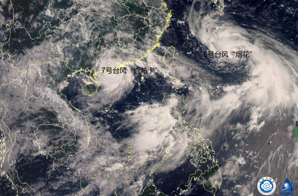 后者居上!7号台风查帕卡已达13级,即将登陆广东,烟花变化不大