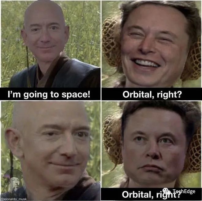 马斯克调侃贝索斯太空首飞：进入轨道了吗？