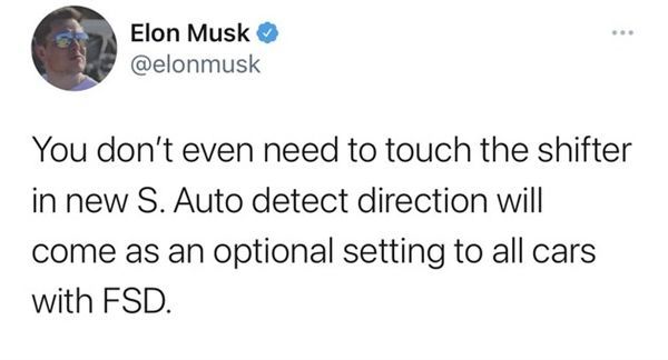 特斯拉全系车型将迎大更新 换挡方式前所未有