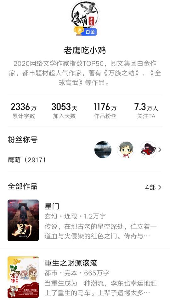 白金小说作家排行榜_白金作家打眼新作《修复师》上线一个多月,人气低迷,早已没落!