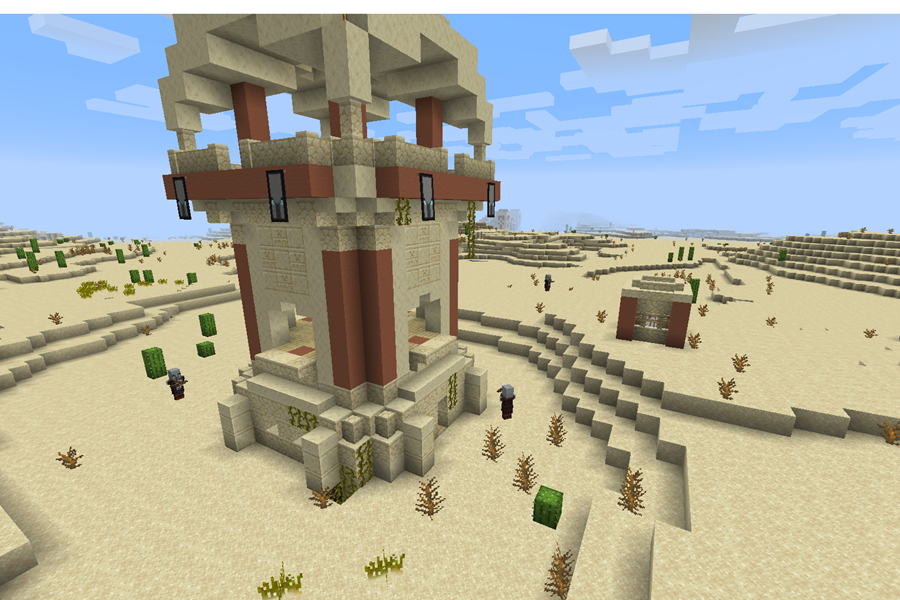 我的世界:地底村庄,只有一个房屋的村庄,都是mc的杰作