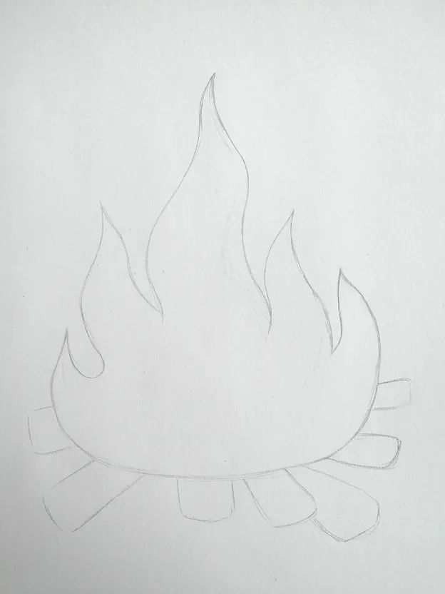 火焰素描画法铅笔图片