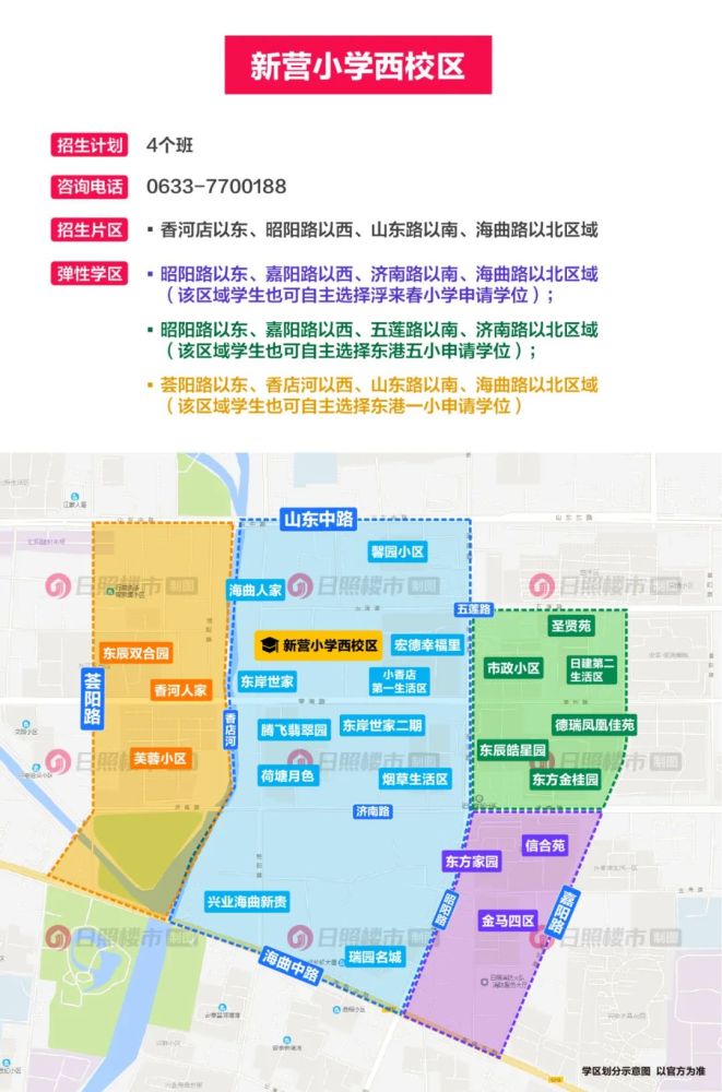 一目了然2021日照城区学区划分图片版奉上